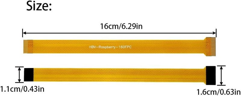 REES52 Raspberry Pi Camera Cable, FPC Cable Ribbon Flex Extension Cable 15 Pin 22 Pin for Raspberry Pi Zero or Zero W/2W, Octoprint Octopi Webcam, Monitor 3D Printer, etc, 16cm/6.30in - Image 2