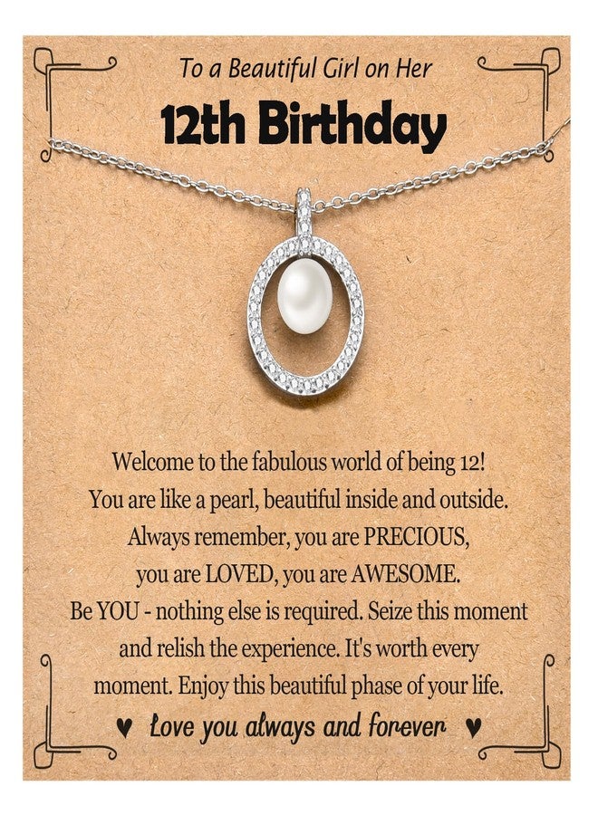 EPIRORA 12th Birthday Gifts for Girls- 16+2" Adjustable Pearl Pendant Necklace, 12 Year Old Sweet Birthday Jewelry Gifts Ideas for Teen Girl Daughter Granddaughter Sister Niece Friends - Image 1