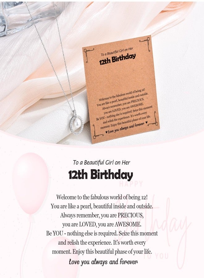 EPIRORA 12th Birthday Gifts for Girls- 16+2" Adjustable Pearl Pendant Necklace, 12 Year Old Sweet Birthday Jewelry Gifts Ideas for Teen Girl Daughter Granddaughter Sister Niece Friends - Image 2