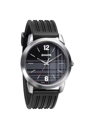 Sonata Polyurethane Analog Wrist Watch 77107SP04 - 42 mm - Black - pzsku/Z75AF7A4977D2D32F2B88Z/45/_/1658233774/21f22cb2-e3c9-46d7-a42b-bd3841efc82d