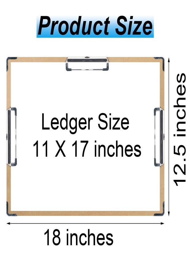Acocony 11x17 Clipboard Three Clip with Hardware Corner Guard Extra Large Clipboard Hardboard 11 x 17 Clipping Board Log Color Pack of 1 - Image 2