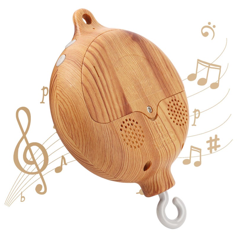 JILPAK Baby Mobile Rotary Music Box Imitation Wood with Rotating Hook Crib Mobile Motor - Image 1