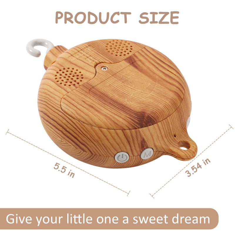 JILPAK Baby Mobile Rotary Music Box Imitation Wood with Rotating Hook Crib Mobile Motor - Image 4