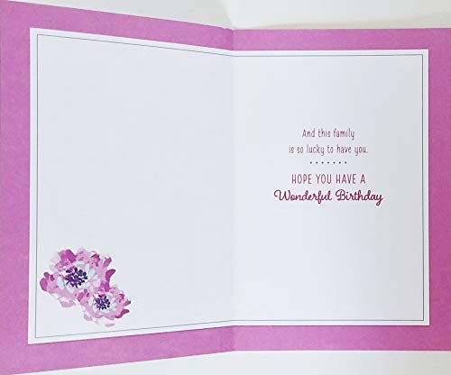 Greeting Card بطاقة تهنئة: صحيح أننا لا نستطيع اختيار عائلتنا، أحيانًا نكون محظوظين - لأخت زوجة خاصة، عيد ميلاد سعيد - Image 2