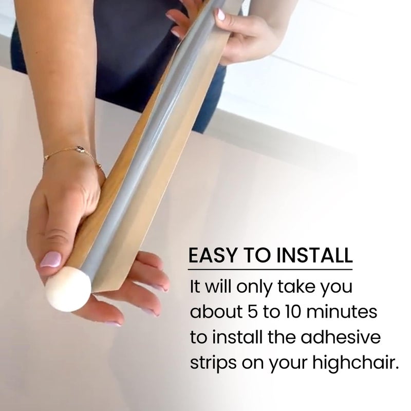 Nibble and Rest Highchair Decorative Leg Wraps, Bamboo Style, Highchair Accessories, Compatible with IKEA Antilop Highchair, Includes 4 Pre-Cut Adhesive Strips - Image 3