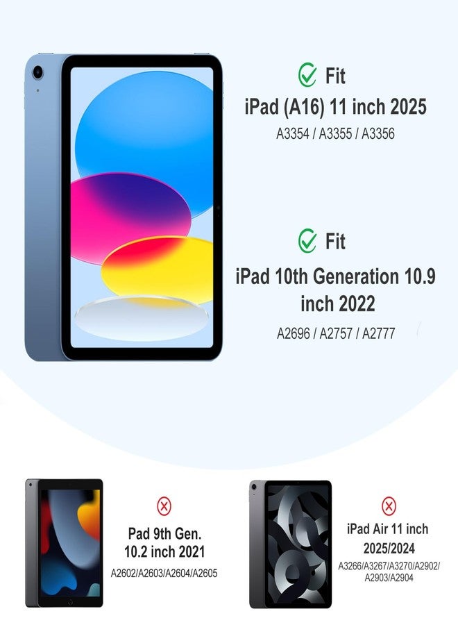 Akkerds جراب Akkerds متوافق مع iPad (A16) الجيل الحادي عشر 11 بوصة 2025، وجراب iPad الجيل العاشر 10.9 بوصة 2022 مع حامل قلم، غطاء حماية ثلاثي الطي رفيع مع ظهر TPU ناعم، لون بنفسجي فاتح - Image 3