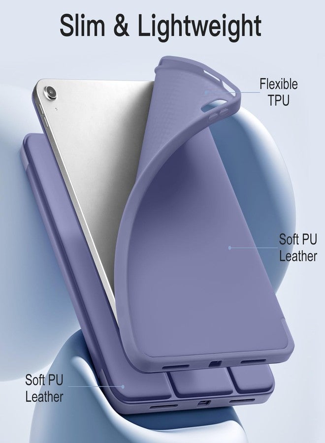 Akkerds جراب Akkerds متوافق مع iPad (A16) الجيل الحادي عشر 11 بوصة 2025، وجراب iPad الجيل العاشر 10.9 بوصة 2022 مع حامل قلم، غطاء حماية ثلاثي الطي رفيع مع ظهر TPU ناعم، لون بنفسجي فاتح - Image 5