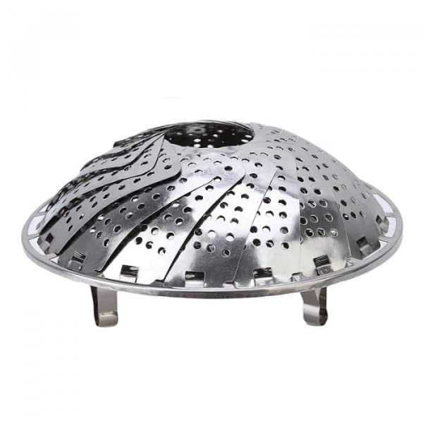 Avinya Folding Vegetable Steamer Basket 100 Stainless Steel Steamer Insert for VeggieSeafood CookingBoiled Eggs with Safety Tool Fit for Instant Pot and Adjustable - Image 1