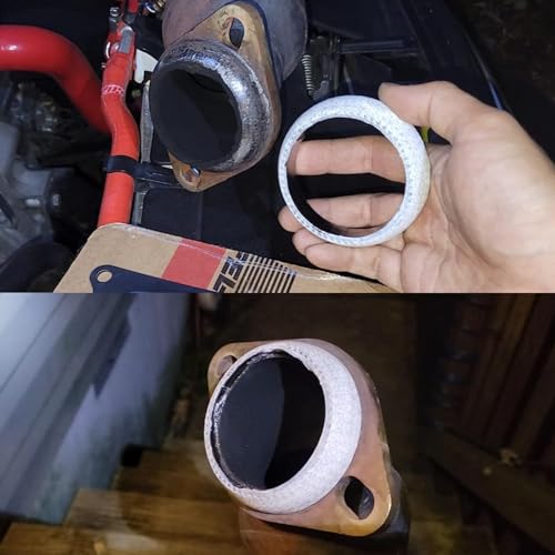 Tongze 2.75 Inches/70mm Exhaust Manifold Gasket: Universal Exhaust Flange Gasket Seal Muffler Ring Replacement to Prevent Leaking Between Exhaust Manifold and Exhaust Pipe - Image 5