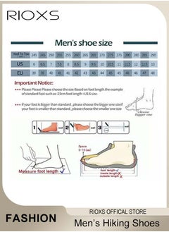 RIOXS Men's Casual Hiking Shoe, Waterproof Work Shoes For Men, Non-Slip Comfortable Walking Shoes, Outdoor Travel Sports Shoes, Breathable Trekking Fitness Walking Jogging Shoes, Mens Athlesiure Trainers  - Image 5