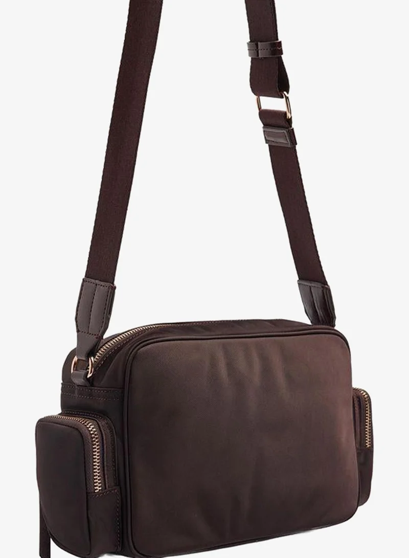 Parfois Brown Nylon Crossbody Bag for Women | Best Price UAE
