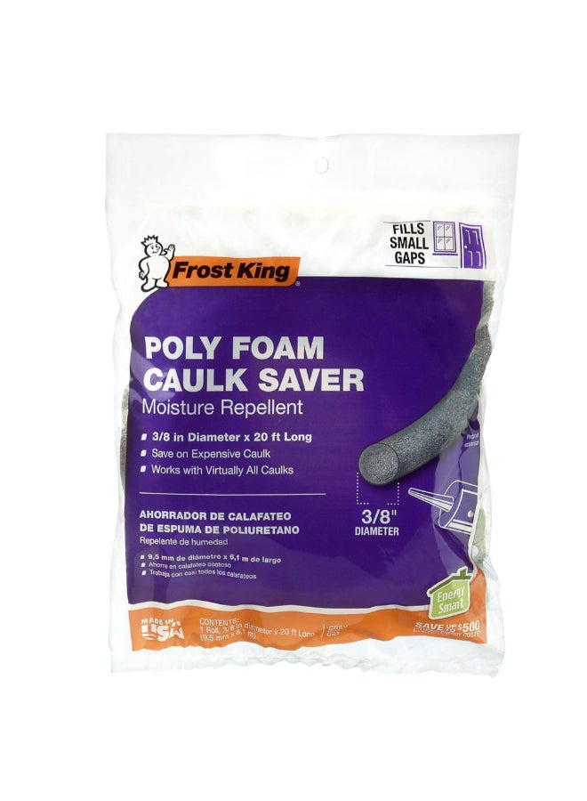 Frost King Poly Foam Moisture Repellent Caulk Saver Grey 20 ft C21H - Image 1