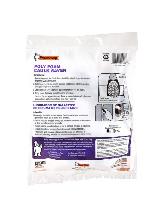 Frost King Poly Foam Moisture Repellent Caulk Saver Grey 20 ft C21H - Image 3