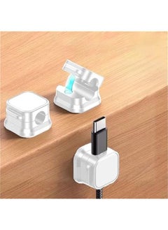 Generic 6 Pack Magnetic Cable Clip, Wires Phone USB Charger Cable Holders Keepers Organizer, Desk Cable Management Clips, for Desktop, Nightstand Desk, Car, Phone, Office Accessory, Home Decor  - Image 3