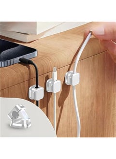 Generic 6 Pack Magnetic Cable Clip, Wires Phone USB Charger Cable Holders Keepers Organizer, Desk Cable Management Clips, for Desktop, Nightstand Desk, Car, Phone, Office Accessory, Home Decor  - Image 4