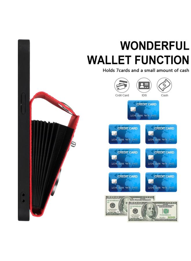 S-TOP Case For iPhone 16 Pro Max Organ Card Bag Ring Holder Phone Case with Long Lanyard - Image 3