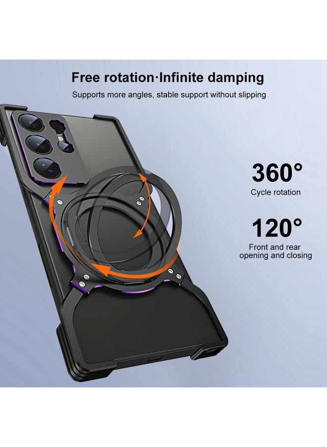 S-TOP Case For Samsung Galaxy S25+ 5G Mechanical Arm Borderless MagSafe Holder Metal Phone Case - Image 4