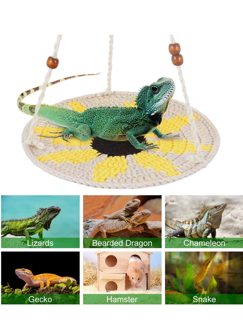 Bearded Dragon Hammock Reptile Hammock Swing, Adjustable Lizard Hammock Bearded Dragon Bed, Hand-Woven Small Animal Hammock, Bearded Dragon Tank Accessories for Gecko Snake Chameleon - pzsku/Z75B0214C9DF182226FB4Z/45/_/1698736380/018ebfcb-6520-4ebf-a9e2-8381c17362a2