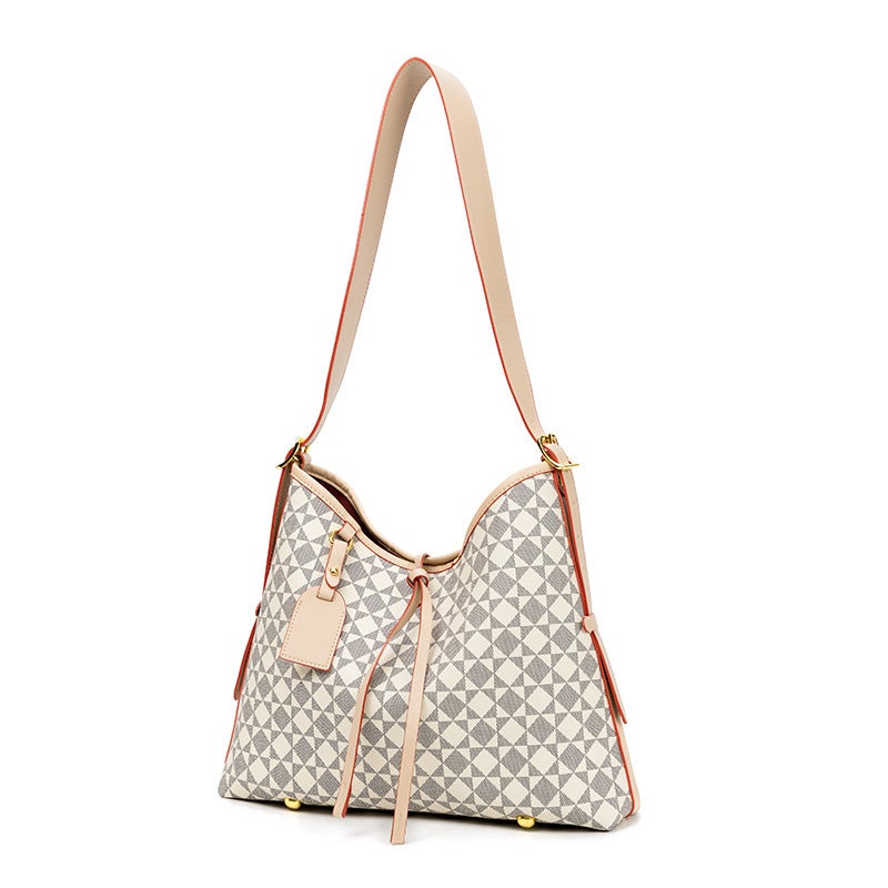 New Printed Carryall Checkerboard Baguette Bag Croissant Postman Shopping Bag Pillow Tote Bucket Women'S Bag - Image 2