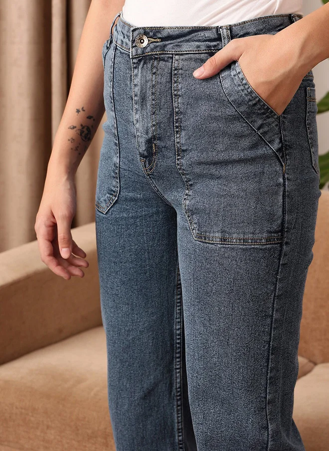 STREET 9  Comfort Straight Fit Light Fade Jeans for Women for Women | Best Price UAE