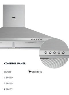 MILLEN 60cm Chimney Kitchen Hood Stainless Steel  - Image 5