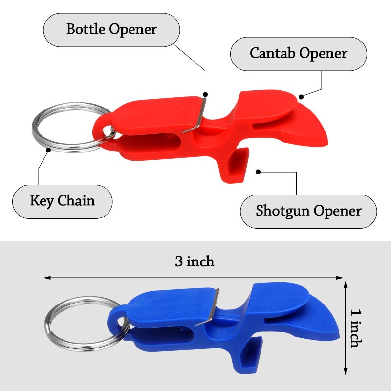 RimCereal 20 Pcs Oktoberfest Bottle Opener Keychain Gift Shotgunning Tool 3 in 1 Keychain Can Tab Opener for Oktoberfest Carnival Party Favor Wedding Bachelorette Drinking Gift - Image 3