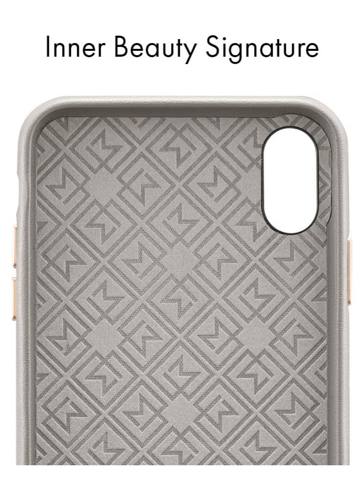 Spigen - Spigen La Manon Calin with Premium PU Leather designed for iPhone X/iPhone XS case/cover - Oatmeal Beige - Image 1