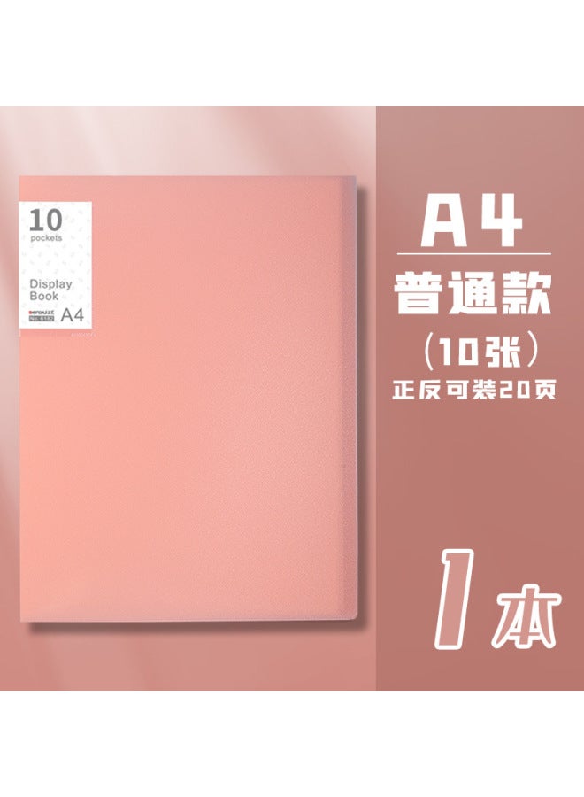Archives A4 Information Book Morandi Color Insert Folder Transparent Large Capacity Clear Multi-layer Test Paper Collection Book For Students - Image 1