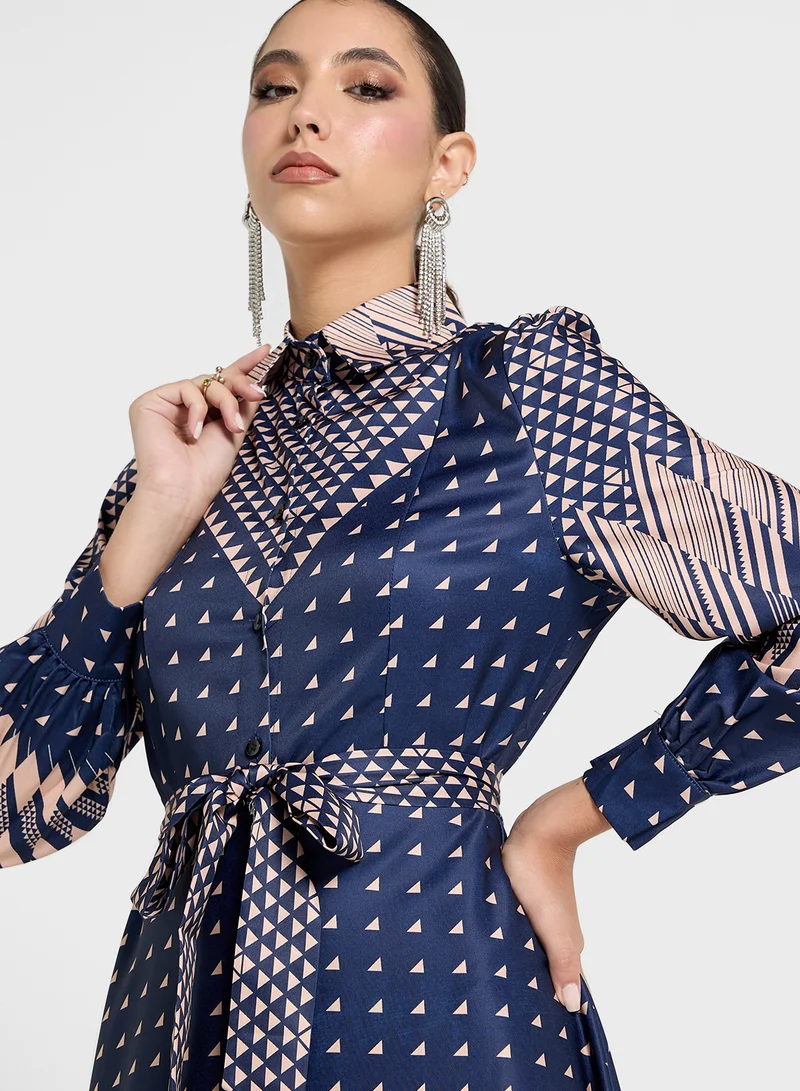 Khizana Printed A-Line Dress