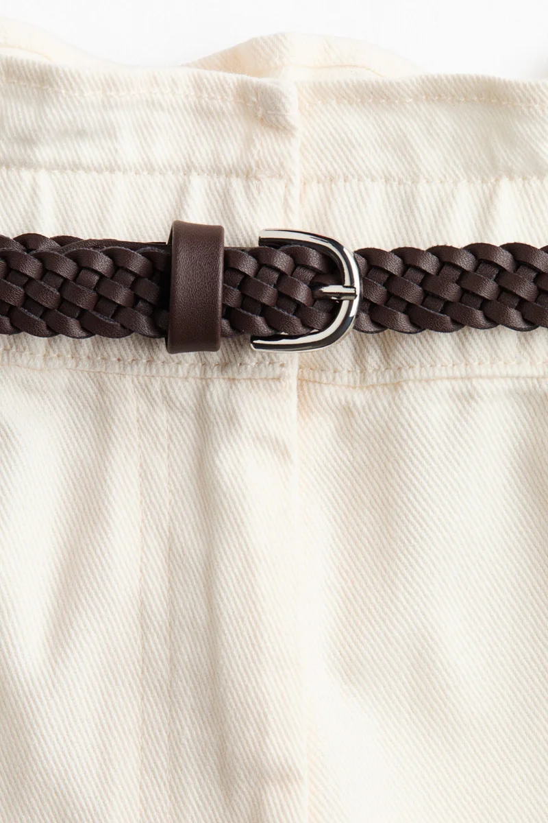 H&M Belted barrel trousers