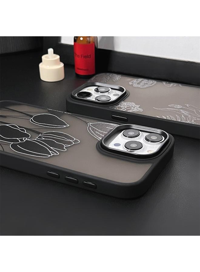 زبون جراب لهاتف iPhone 13 Pro مصنوع من مادة TPU+PC غير اللامعة المقاومة للصدمات - Image 3