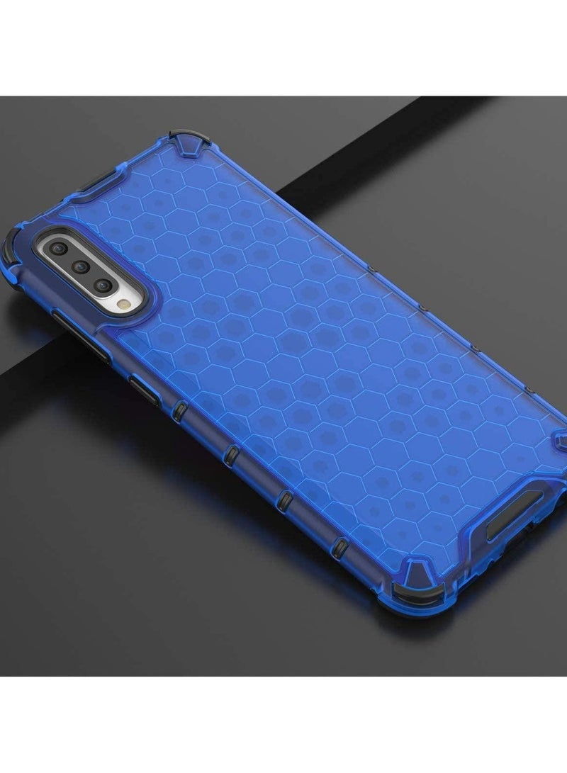 Case Cover Honeycomb Case Shockproof Camera Protection Cover Compatible with  Samsung galaxy A70 (Blue) - Image 2