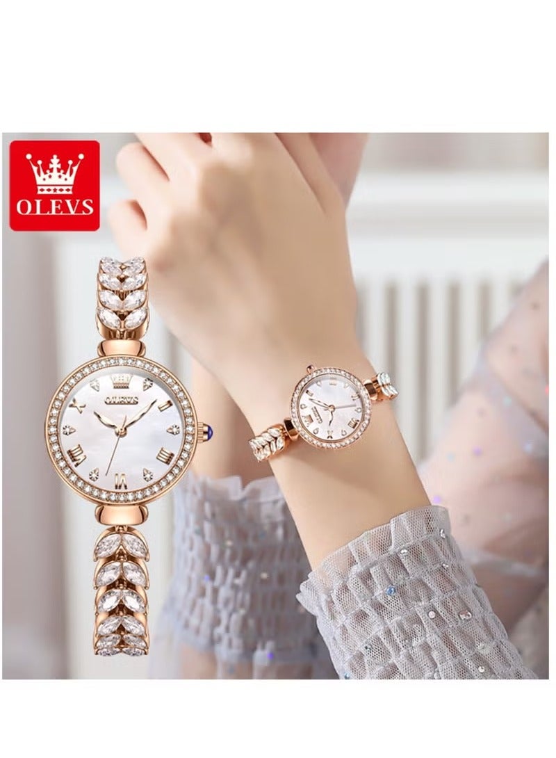 OLEVS Watches for Women Fashion Quartz Stainless Steel Water Resistant Watch 9971 - Image 1