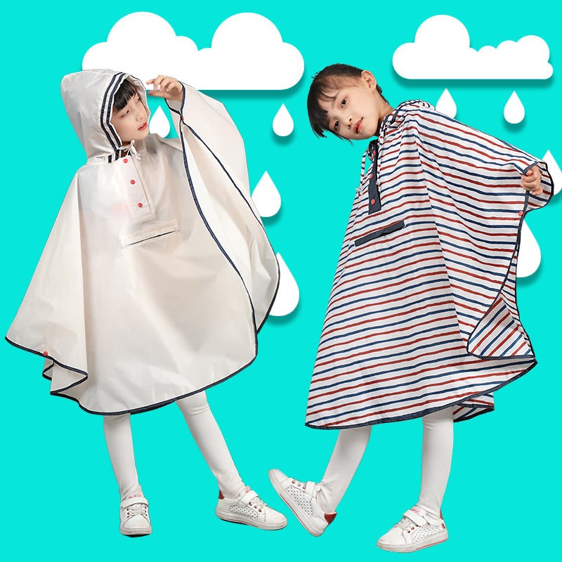 K-Style Of Kidsren'S Cloak Raincoat Waterproof Cute Primary School Students Lightweight Star Poncho Boys And Girls Spin Dry Watercoat - Image 3