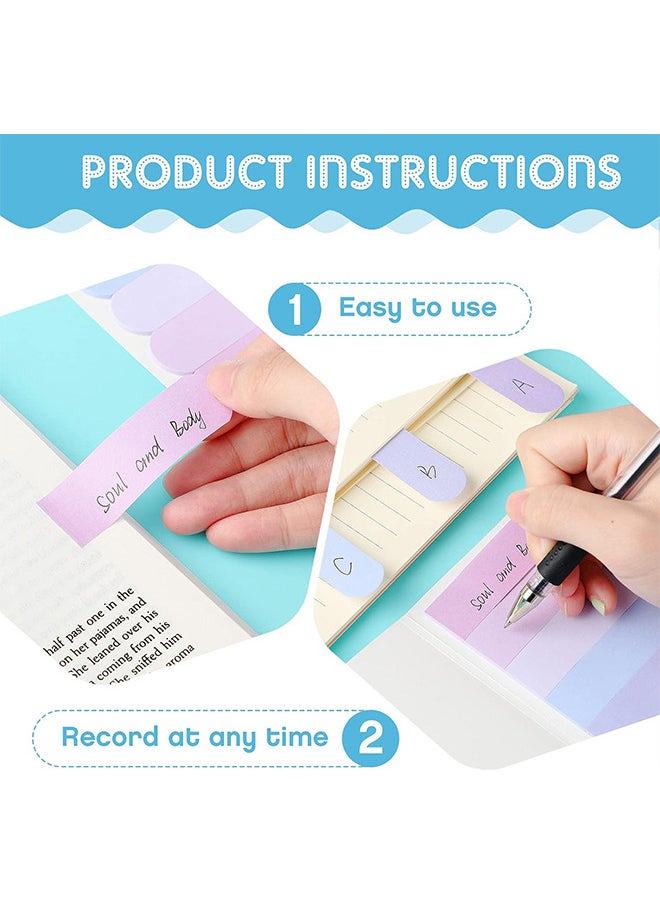 Depend - Sticky Index Tabs, 480 Pieces Colored Sticky Notes Document Page Marker, Writable Adhesive Page Tabs For Annotating Books, Notebooks, Documents, Classify Files 4 Sets - Image 1