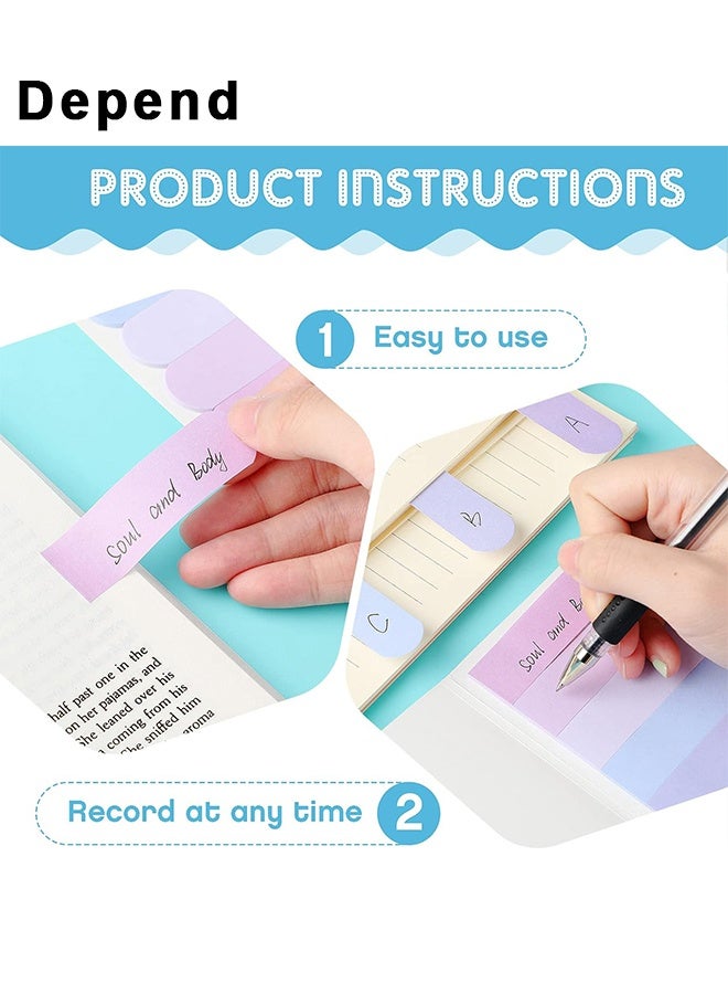 علامات تبويب الفهرس اللاصقة ، 480 قطعة علامة صفحة مستند ملاحظات لاصقة ملونة ، علامات تبويب صفحة لاصقة قابلة للكتابة للتعليق على الكتب والدفاتر والمستندات وتصنيف الملفات 4 مجموعات - Image 3