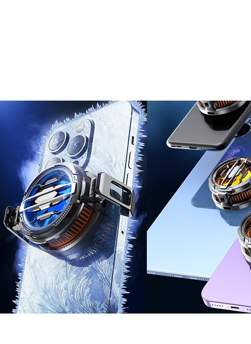 Generic Magnetic Mobile Phone Cooler, Mobile Phone Cooling Fan with Semiconductor Cooling Chip, Mobile Phone Radiator with Temperature Display of Mobile Phone Games, Tiktok Live  - Image 2