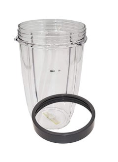 NIBEMINENT 2 Piece Tall Cup And Lip Ring For Nutribullet Clear/Grey  - Image 5