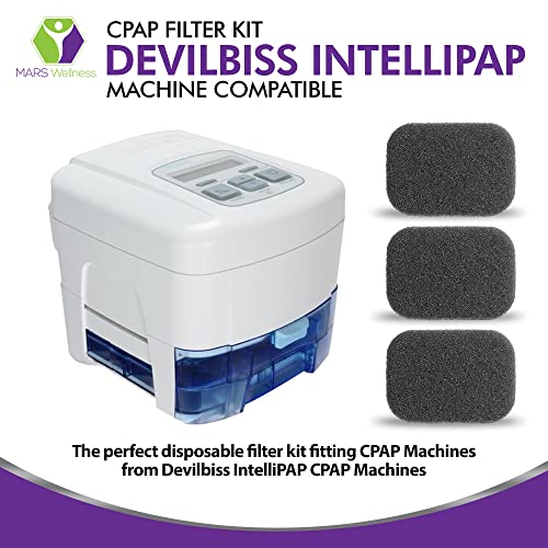 Mars Wellness CPAP Filter Kit - Compatible with Devilbiss IntelliPAP CPAP Machines - 12 Foam Pollen Filters - Made in The USA - Image 2