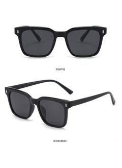 Youque TR90 Polarized sunglasses HD Polarized Lens 100% UV400 Protection Stylish Design Classic Square Sports Sun Glasses Driving for Men/Women Black  - Image 2