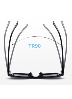 Youque TR90 Polarized sunglasses HD Polarized Lens 100% UV400 Protection Stylish Design Classic Square Sports Sun Glasses Driving for Men/Women Black  - Image 5