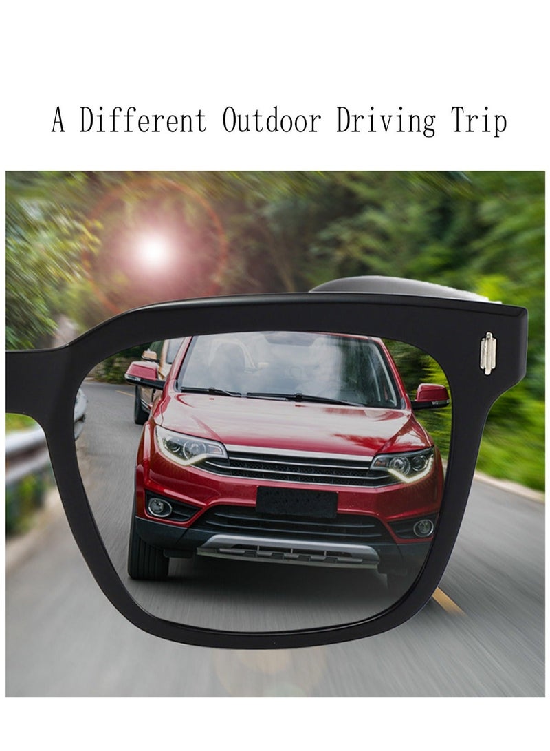 TR90 Polarized sunglasses HD Polarized Lens 100% UV400 Protection Stylish Design Classic Square Sports Sun Glasses Driving for Men/Women Black - view 5