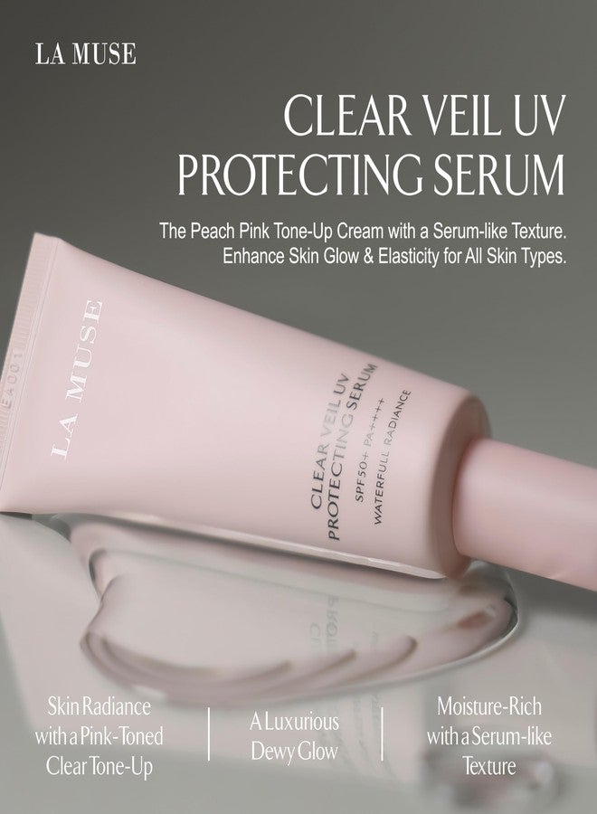 LA MUSE Peach Pink Glow Tone Up Cream(1.7 fl oz) | Lightweight Tinted Moisturizer for Radiant Skin | Hydrating Primer, Non-Sticky & Non-Greasy | Korean Skincare for All Skin Types, No Makeup Look - Image 2