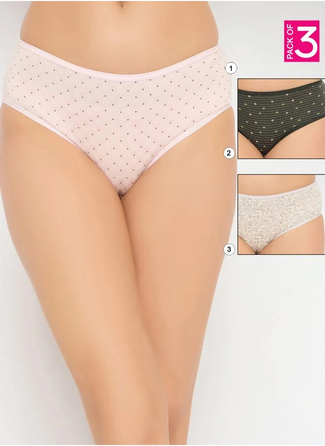 Clovia Clovia Pack of 3 - Printed Hipster Briefs