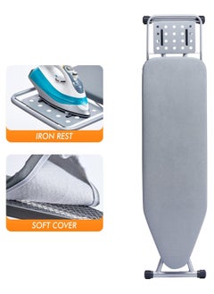 Generic Foldable Ironing Board with Heat Resistant Cover, Steam Iron Rest and Non-Slip Legs - Sturdy Metal Frame, Height Adjustable  - Image 2