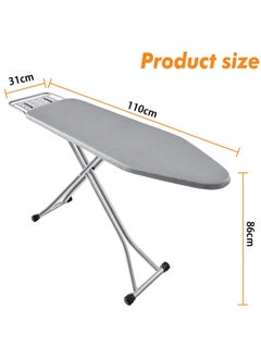 Generic Foldable Ironing Board with Heat Resistant Cover, Steam Iron Rest and Non-Slip Legs - Sturdy Metal Frame, Height Adjustable  - Image 3