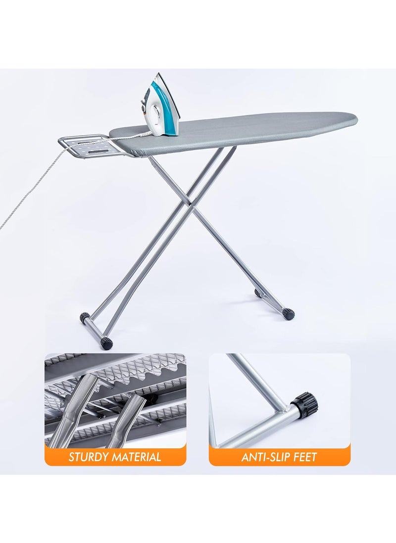Generic - Foldable Ironing Board with Heat Resistant Cover, Steam Iron Rest and Non-Slip Legs - Sturdy Metal Frame, Height Adjustable - Image 1