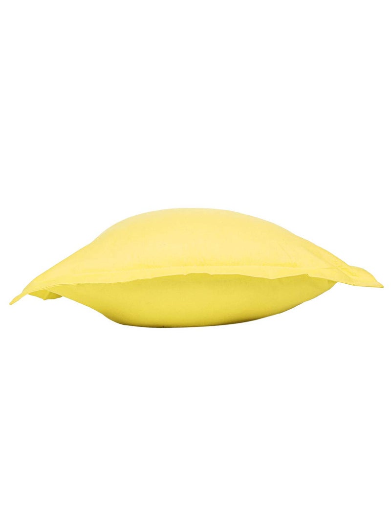 Swayam Set of 2 Cotton Pillow Cover | 18x28 Inch | Soft Breathable Bed Pillow Cover 200TC | Durable & Washable | Eat Sleep Repeat Print Pillow Cover for Bedroom | Standard Size - Yellow - Image 3