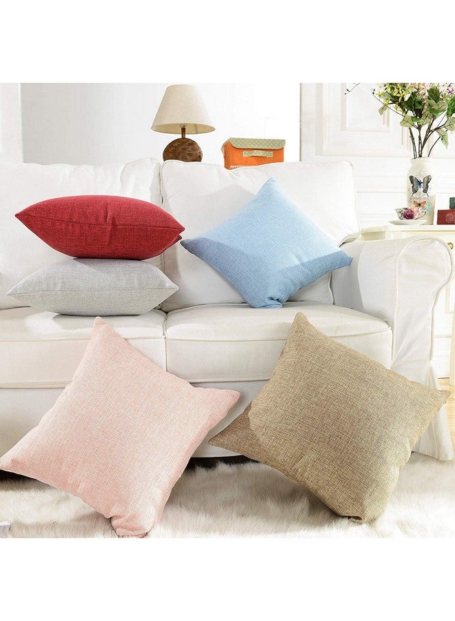 Khooti Jute Cushion Cover, 24x24 (Natural Linen) (Pack of 3) - Image 5