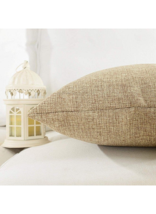 Khooti Jute Cushion Cover, 24x24 (Natural Linen) (Pack of 3) - Image 3